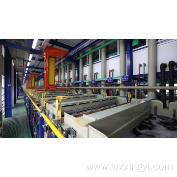 Metal surface treatment plant nickel/copper plating line